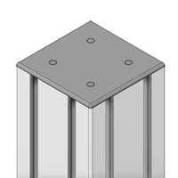 60-030-0 MODULAR SOLUTIONS POLYAMIDE END CAP<br>90MM X 90MM, GRAY